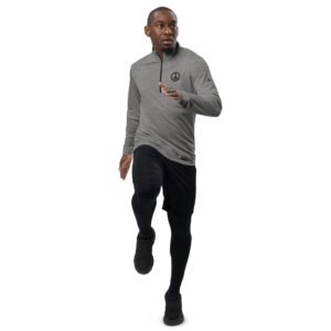 Black Peace Sign Quarter Zip Pullover