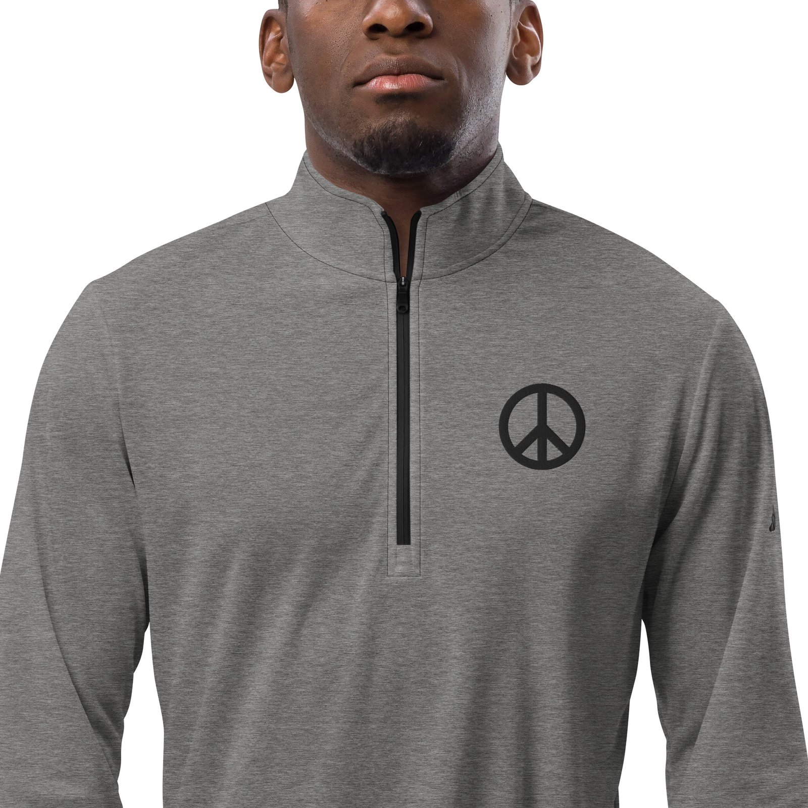 Black Peace Sign Quarter Zip Pullover - Image 2