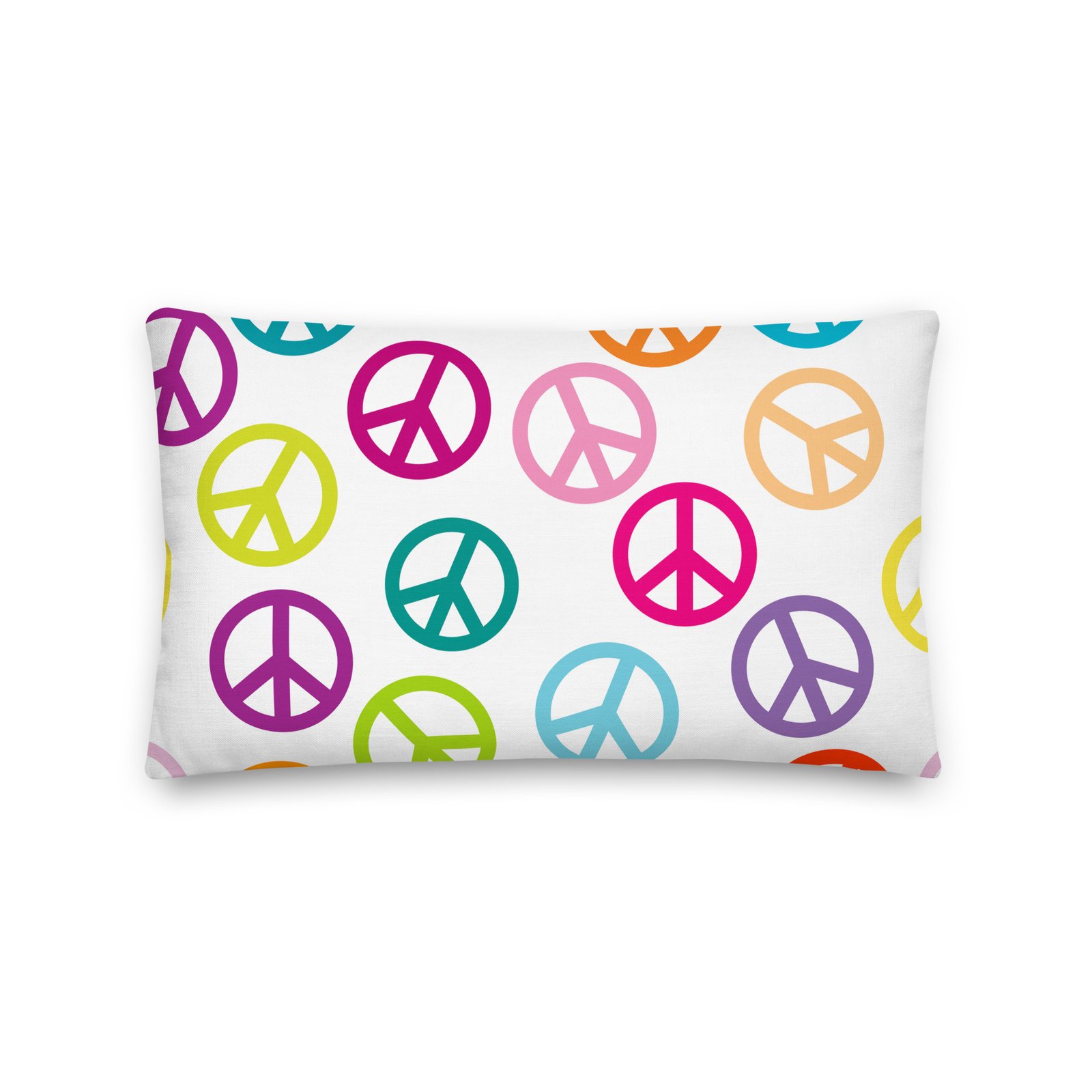 Peace Sign Pattern Premium Pillow - Image 2