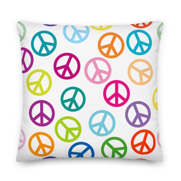 Peace Sign Pattern Premium Pillow - Image 9