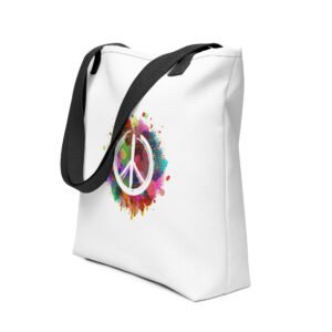 Splatter Peace Sign Tote bag