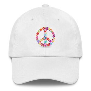 Flower Peace Sign Dad hat