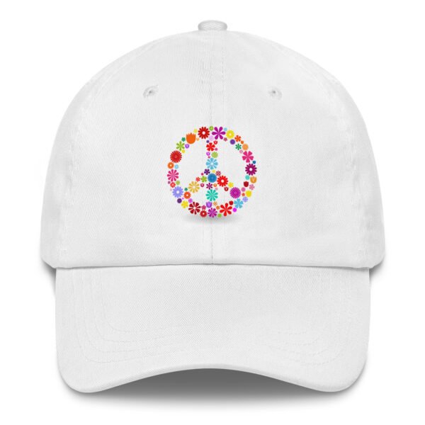 Flower Peace Sign Dad hat