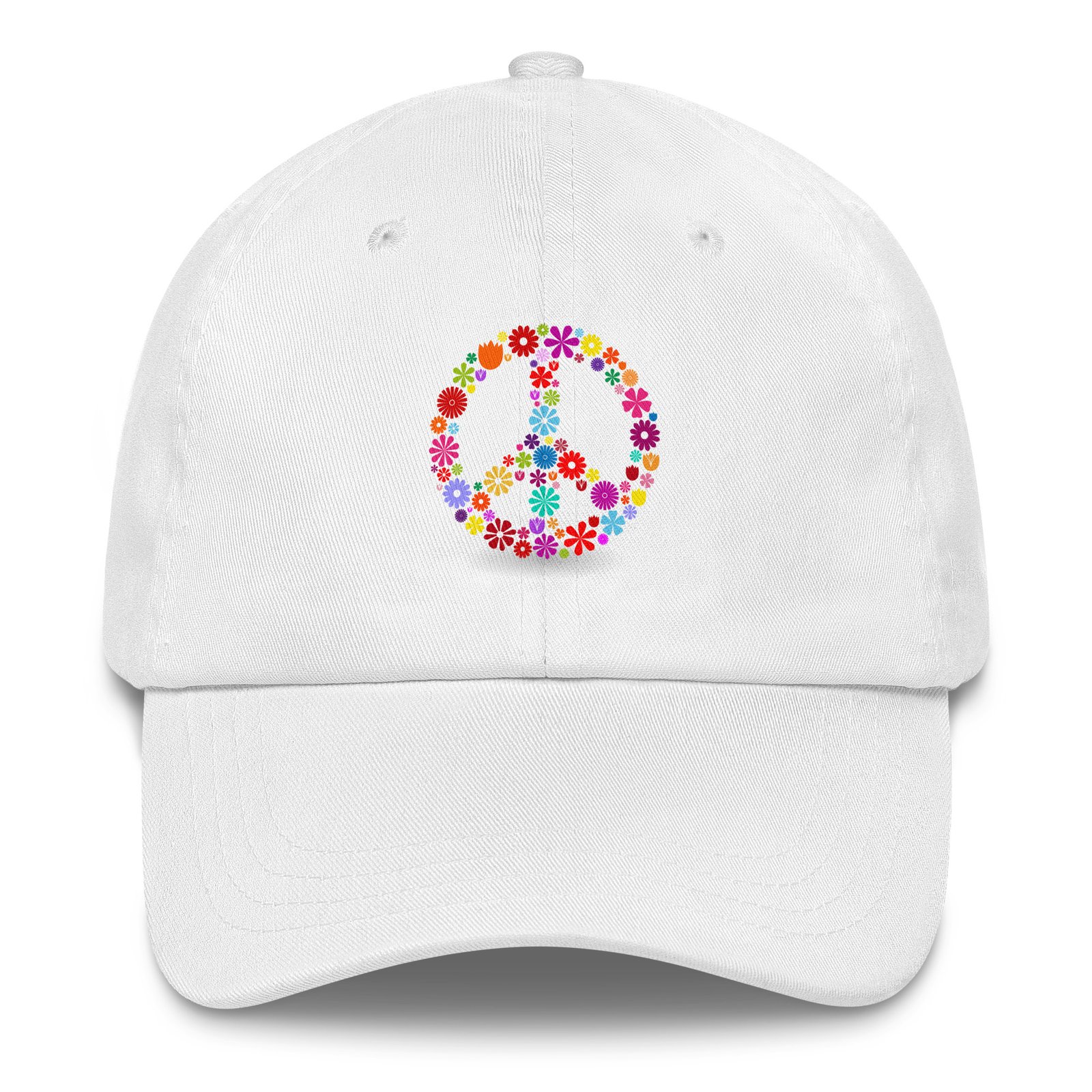 Flower Peace Sign Dad hat