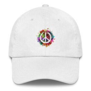 Splatter Peace Sign Dad hat