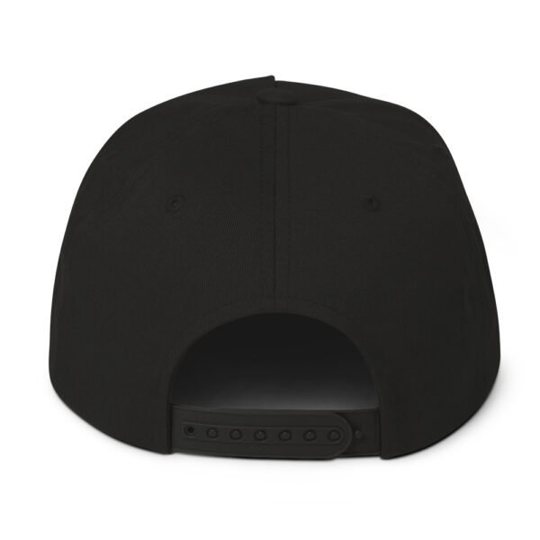 Royal Blue Simple Peace Sign Flat Bill Cap - Image 4