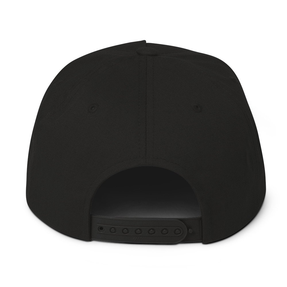 Royal Blue Simple Peace Sign Flat Bill Cap - Image 4