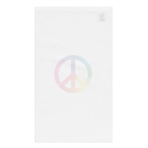 Tie Dye Peace Sign Hand towel - Image 2
