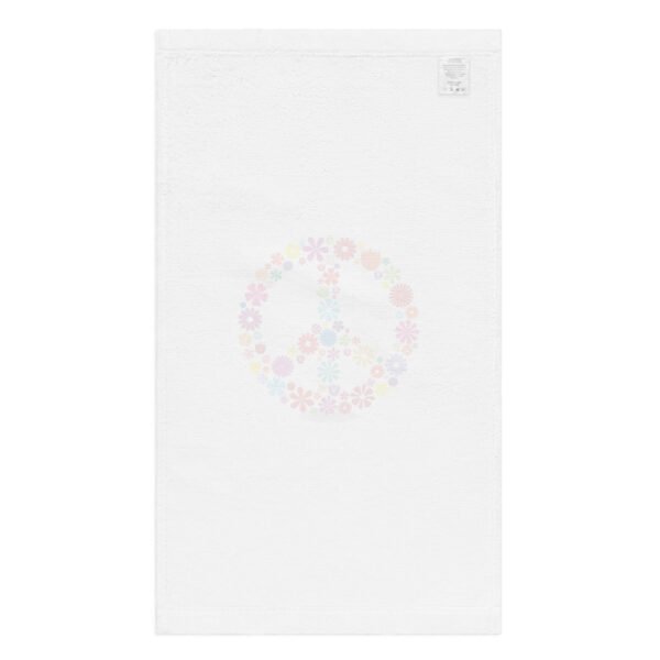 Flower Peace Sign Hand towel - Image 2