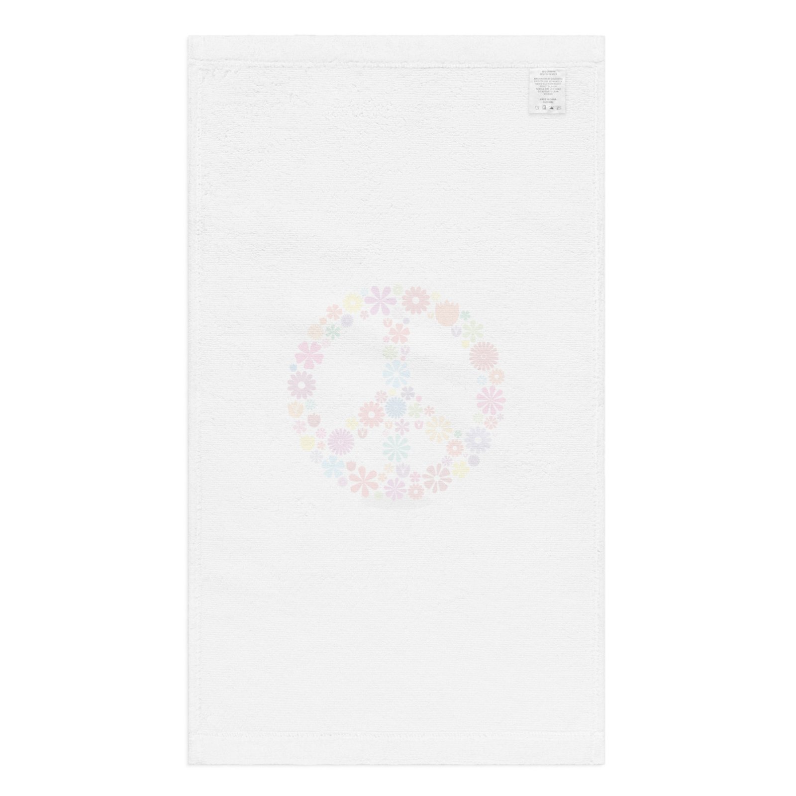 Flower Peace Sign Hand towel - Image 2