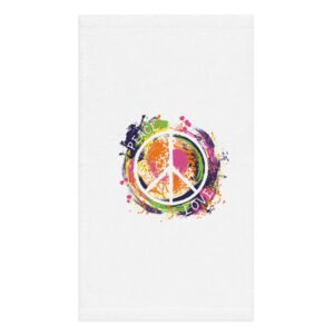 Swirl Peace Sign Hand towel