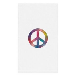 Bevel Peace Sign Hand towel