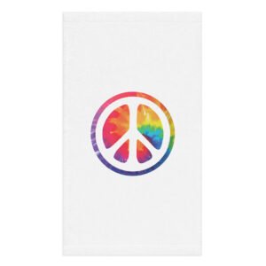 Retro Peace Sign Hand towel
