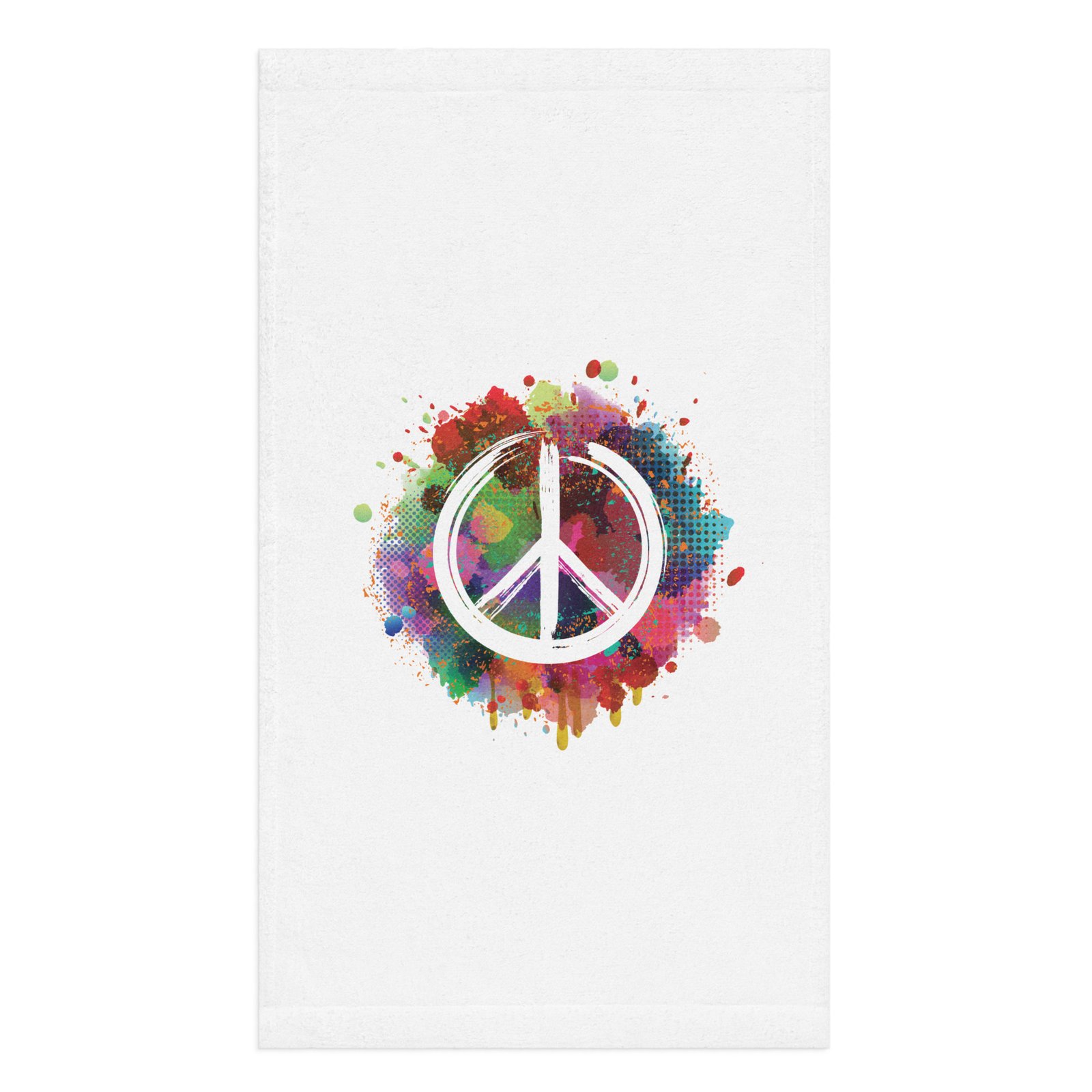 Splatter Peace Sign Hand towel - Image 2