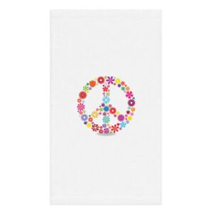 Flower Peace Sign Hand towel