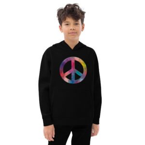 Bevel Peace Sign Kids fleece hoodie
