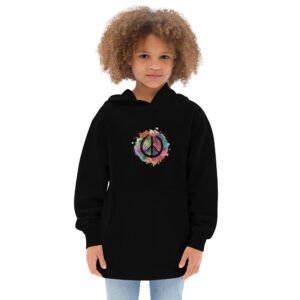 Splatter Peace Sign Kids fleece hoodie
