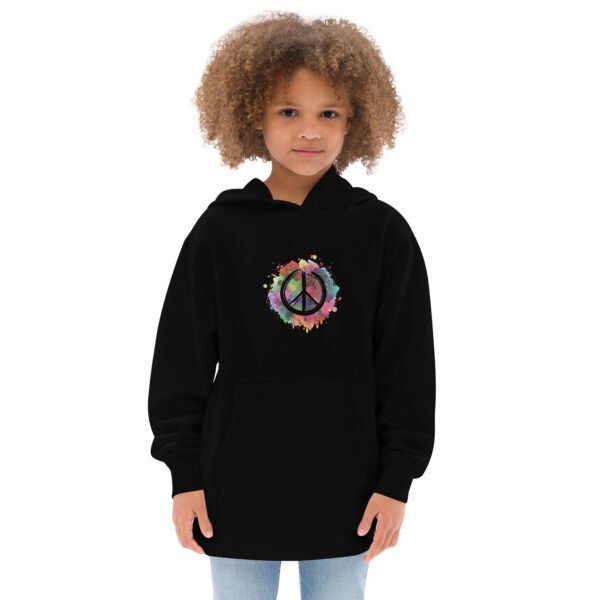 Splatter Peace Sign Kids fleece hoodie