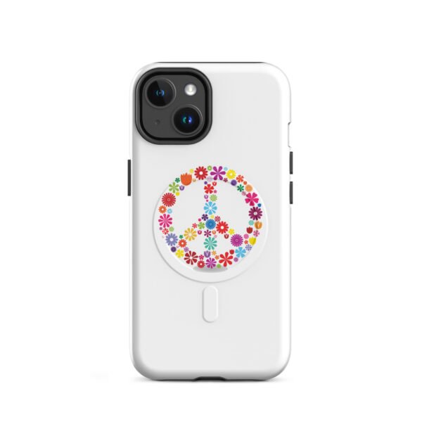 Flower Peace Sign MagSafe® tough case for iPhone® - Image 2