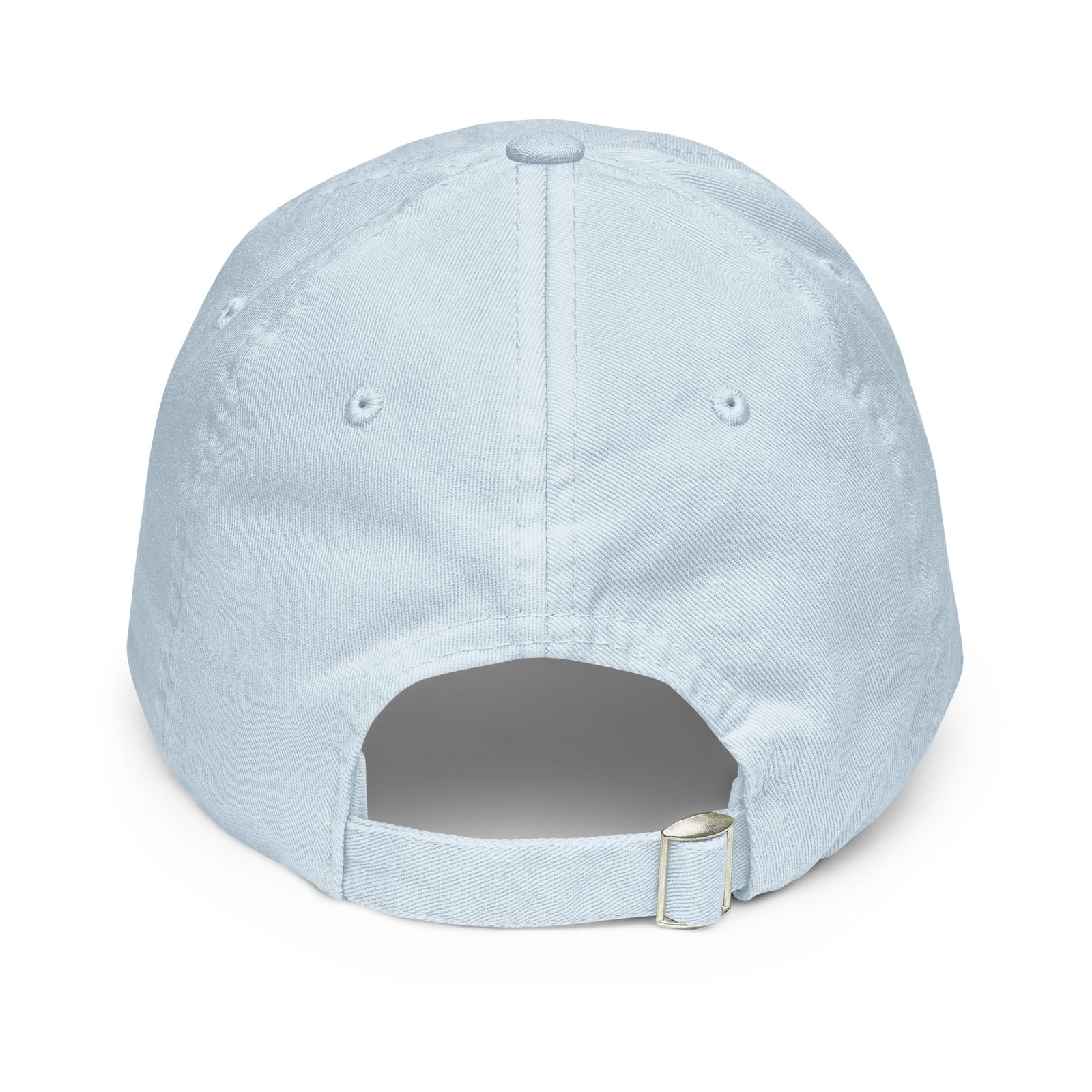 White Embroidered Simple Peace Sign on Pastel Baseball Hat - Image 2