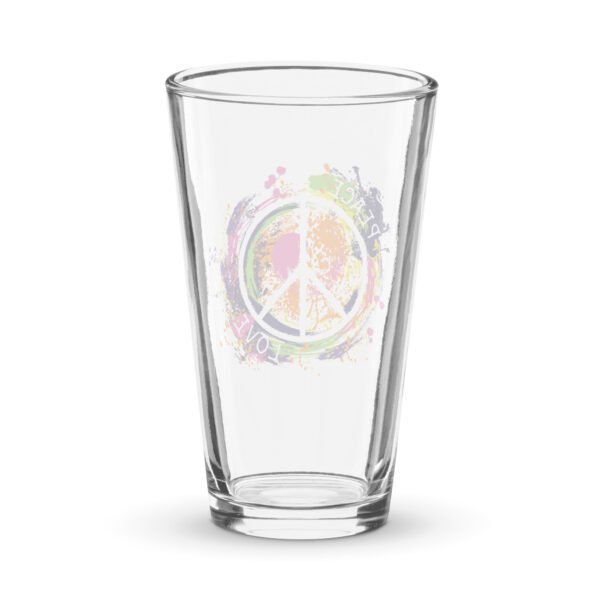 Swirl Peace Sign Shaker pint glass - Image 2
