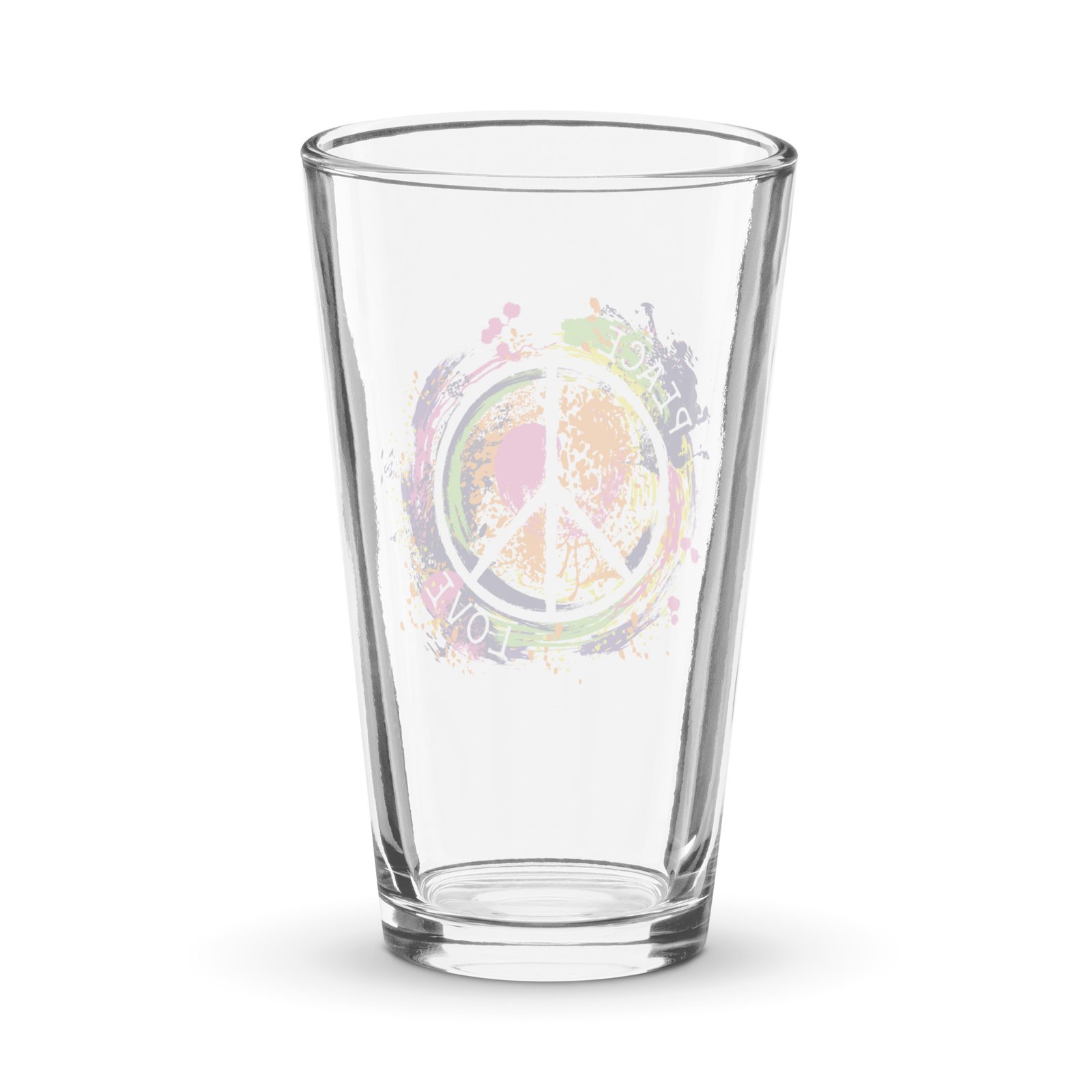 Swirl Peace Sign Shaker pint glass - Image 2