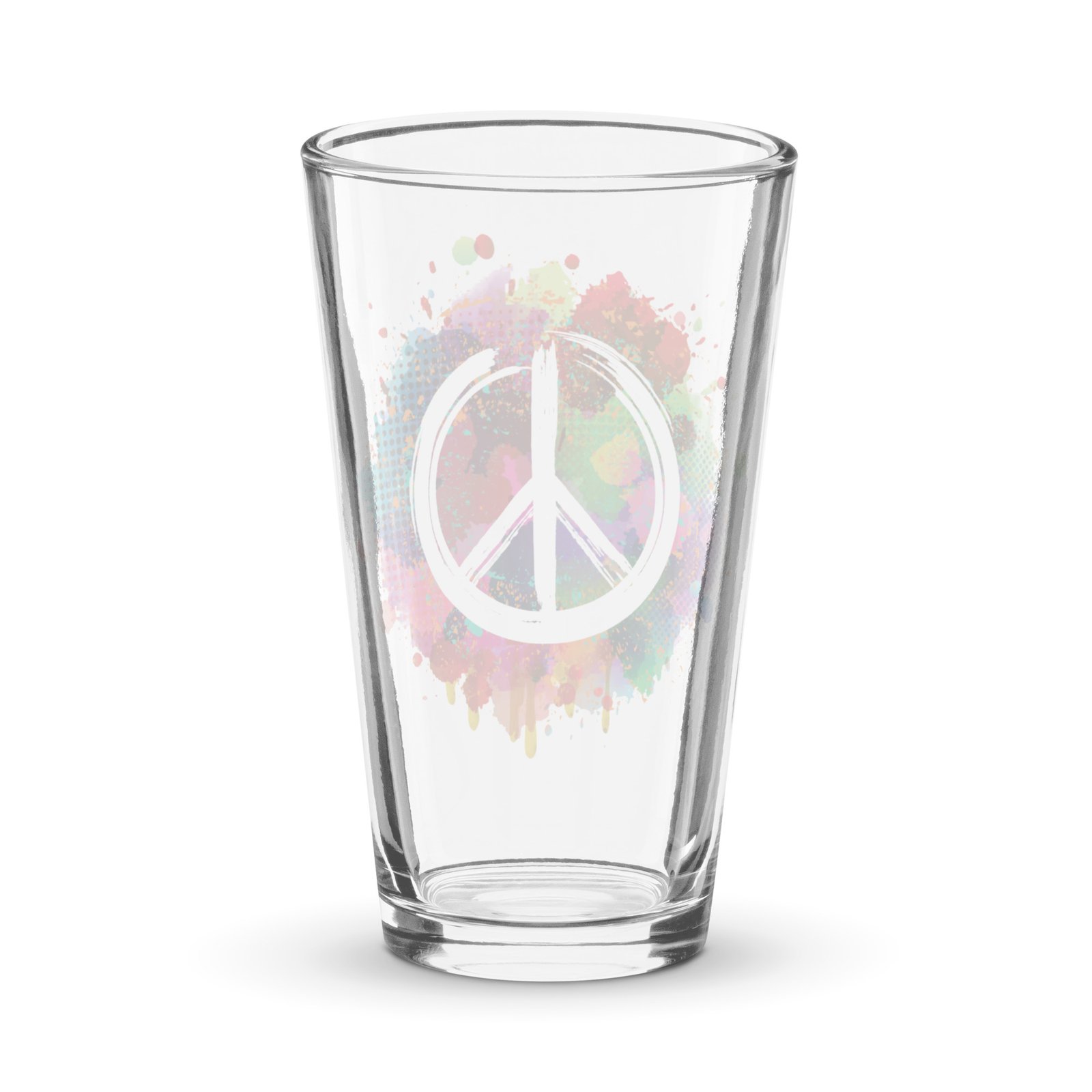 Splatter Peace Sign Shaker pint glass - Image 5