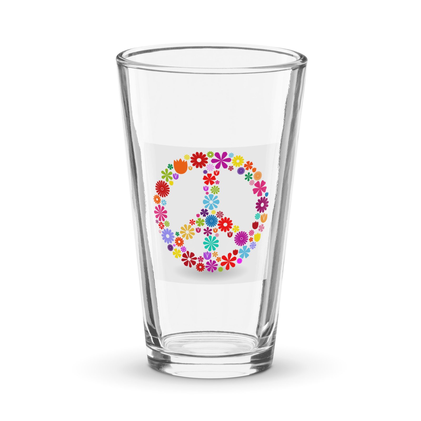 Flower Peace Sig Shaker pint glass