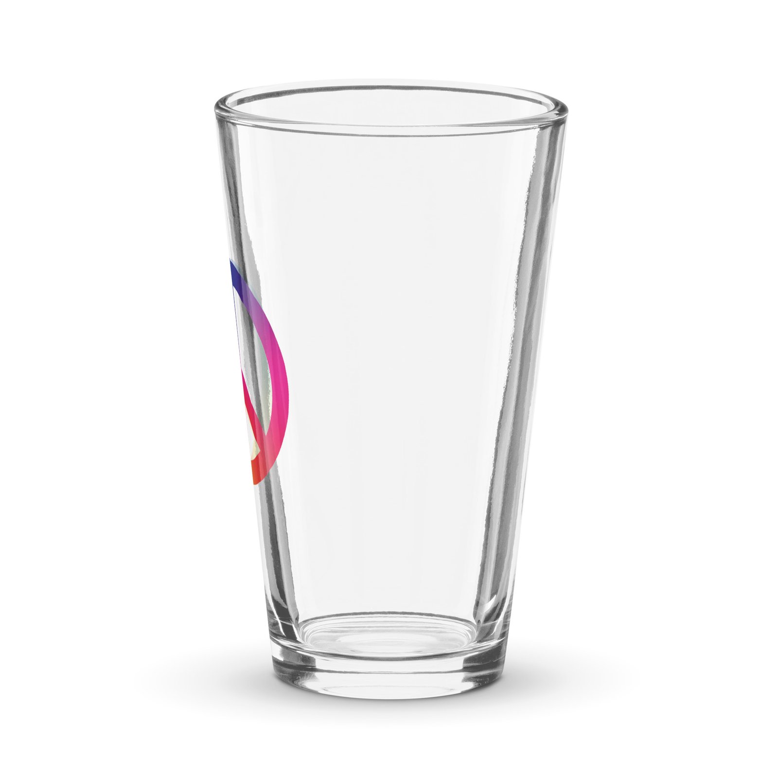 Tie Dye Peace Sign Shaker pint glass - Image 4