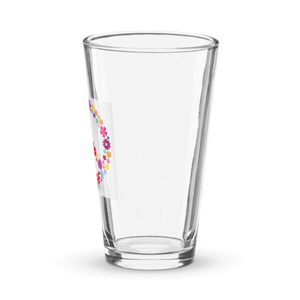 Flower Peace Sig Shaker pint glass - Image 4