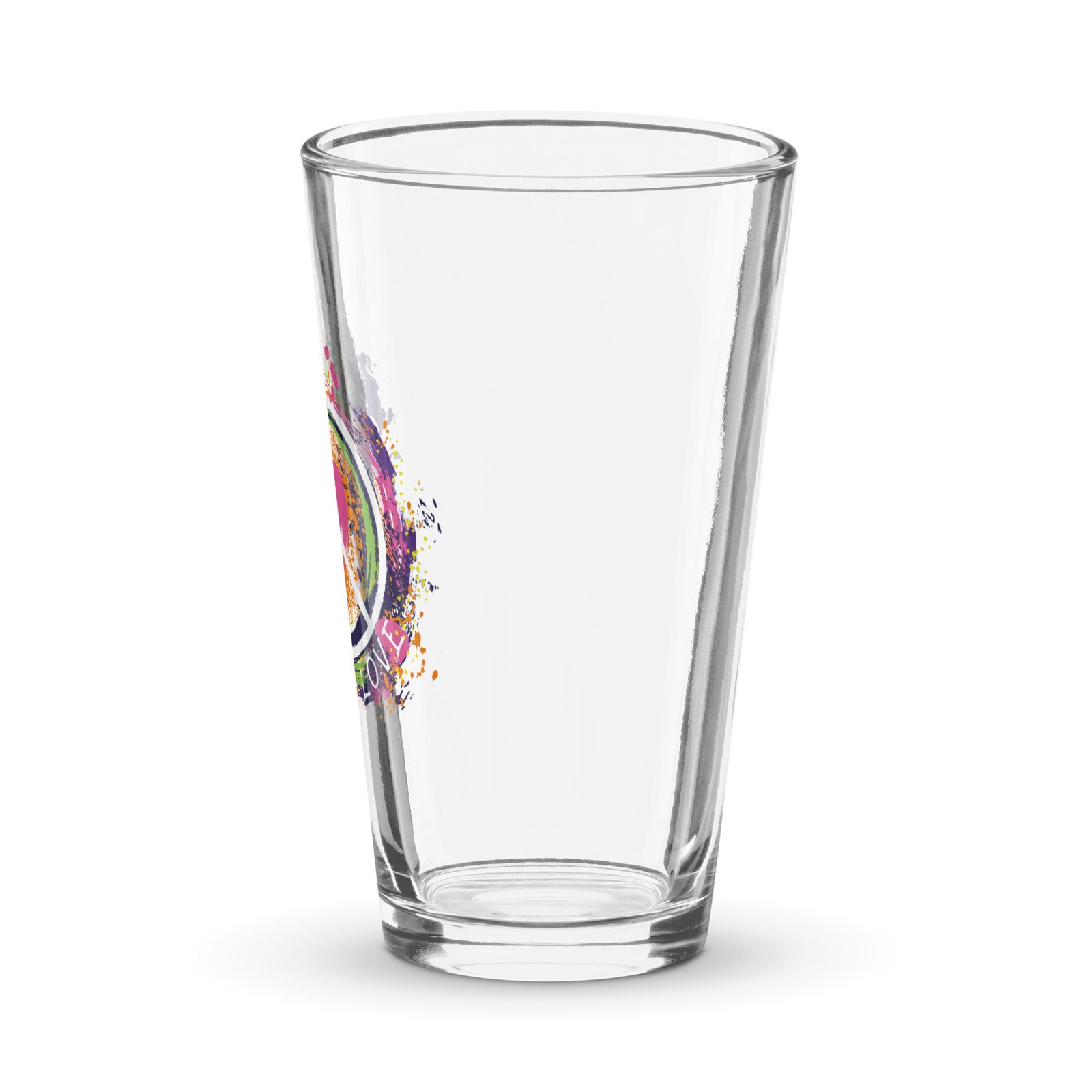 Swirl Peace Sign Shaker pint glass - Image 4