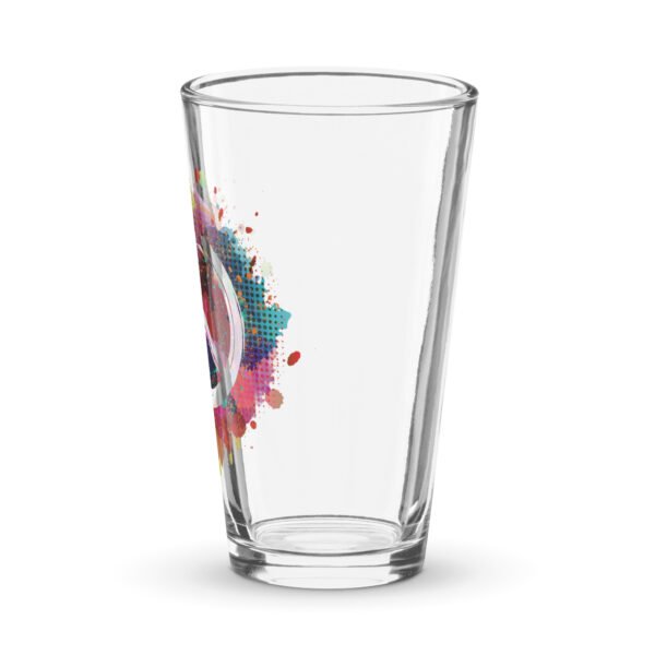 Splatter Peace Sign Shaker pint glass - Image 7