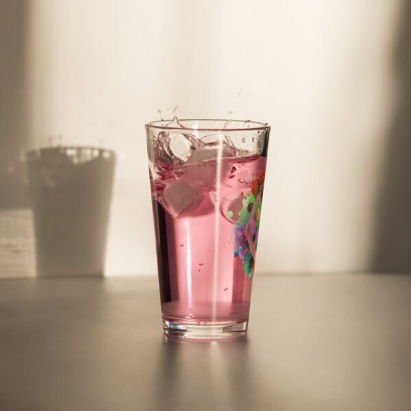 Splatter Peace Sign Shaker pint glass - Image 3