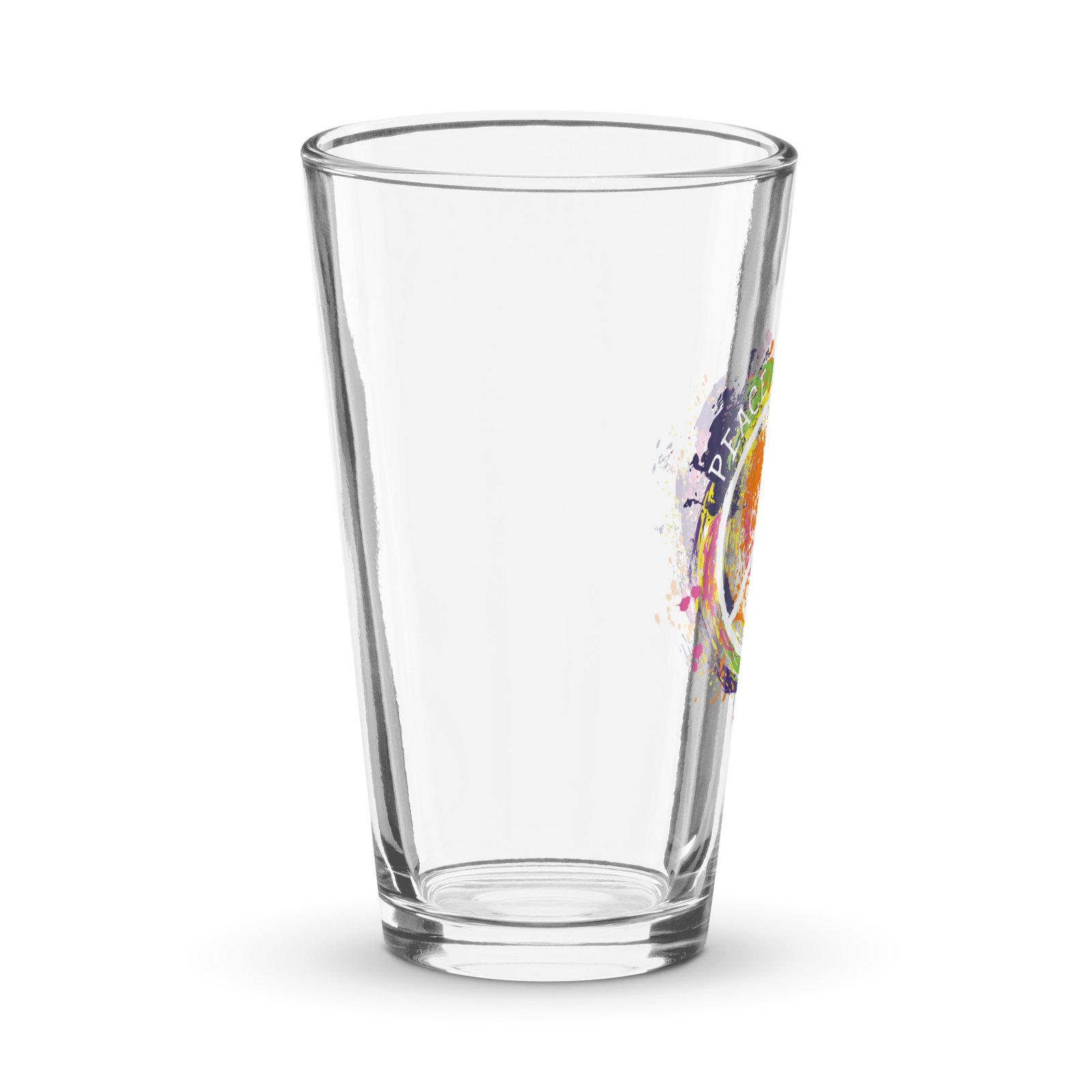 Swirl Peace Sign Shaker pint glass - Image 3
