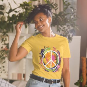 Swirl Peace Sign Short-Sleeve Unisex T-Shirt