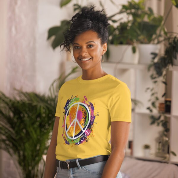 Swirl Peace Sign Short-Sleeve Unisex T-Shirt - Image 2