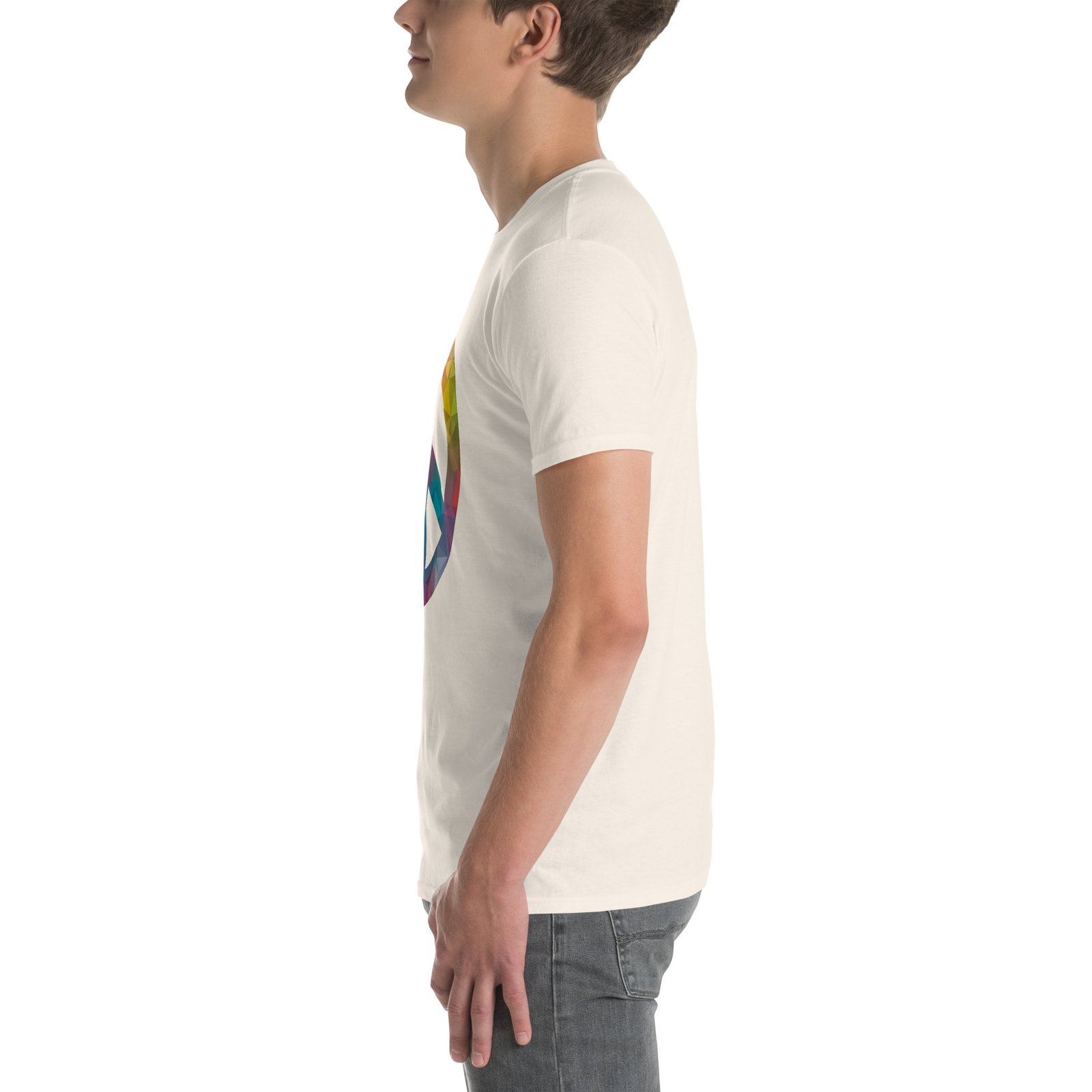 Bevel Peace Sign Short-Sleeve Unisex T-Shirt - Image 9