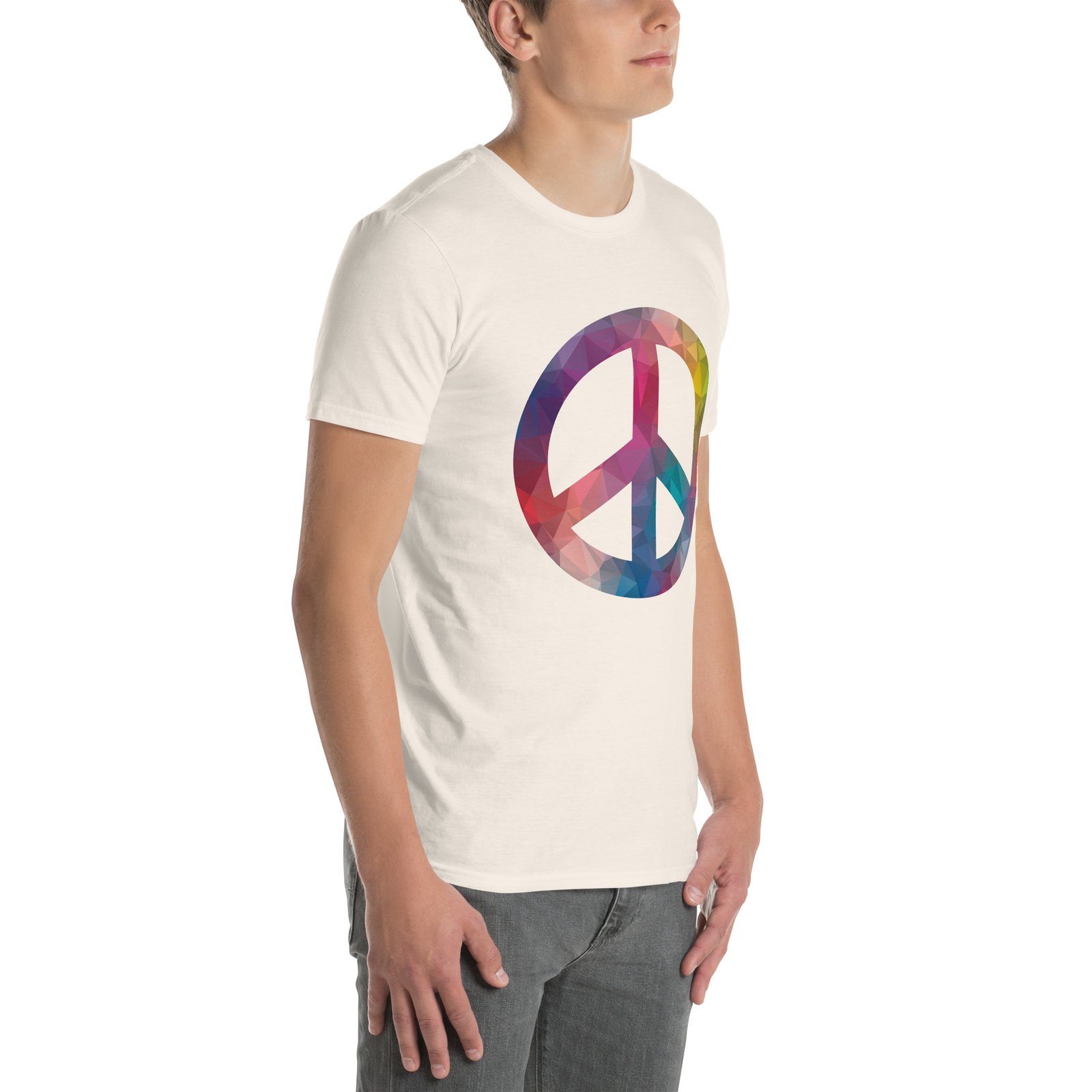 Bevel Peace Sign Short-Sleeve Unisex T-Shirt - Image 11