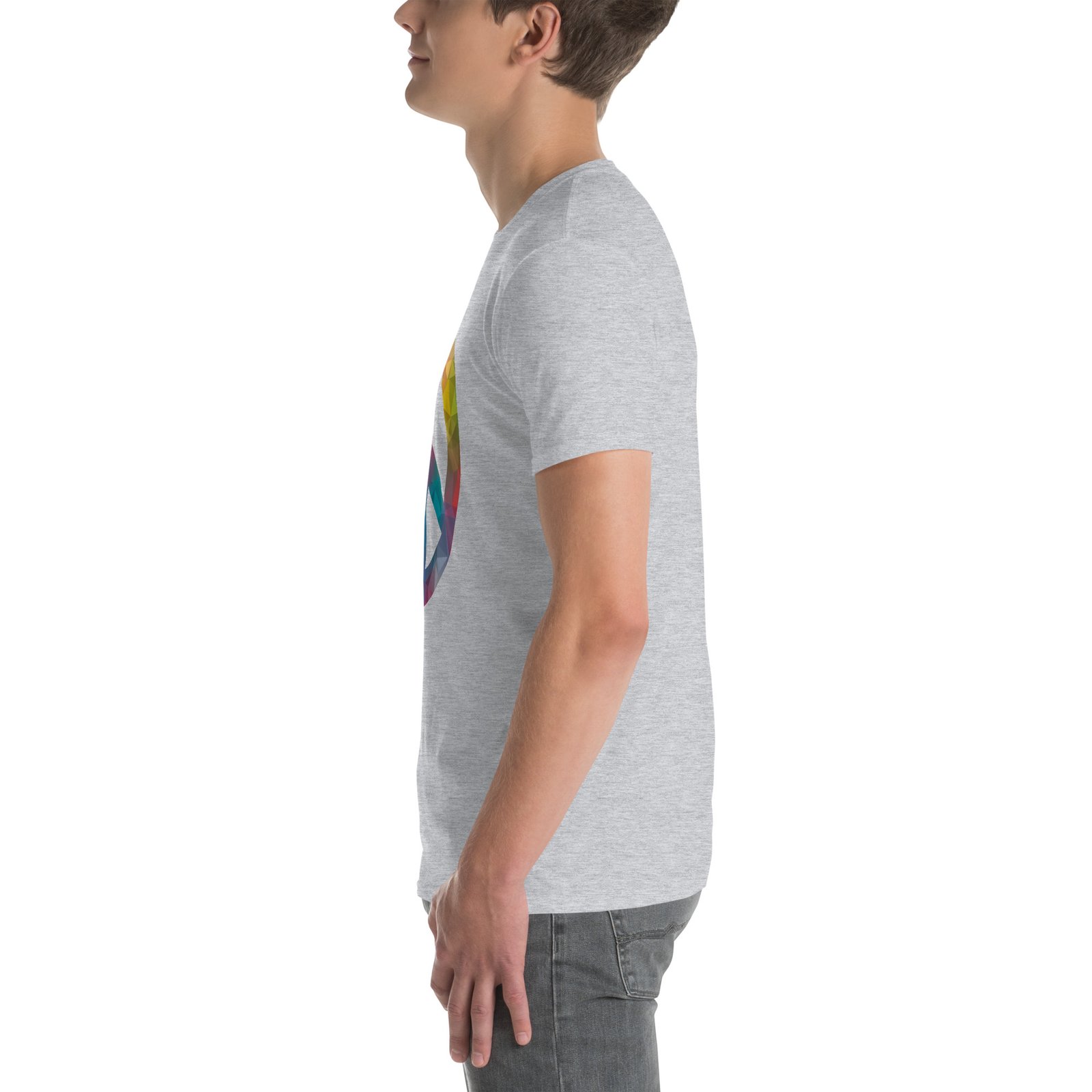 Bevel Peace Sign Short-Sleeve Unisex T-Shirt - Image 3