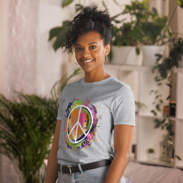 Swirl Peace Sign Short-Sleeve Unisex T-Shirt - Image 4