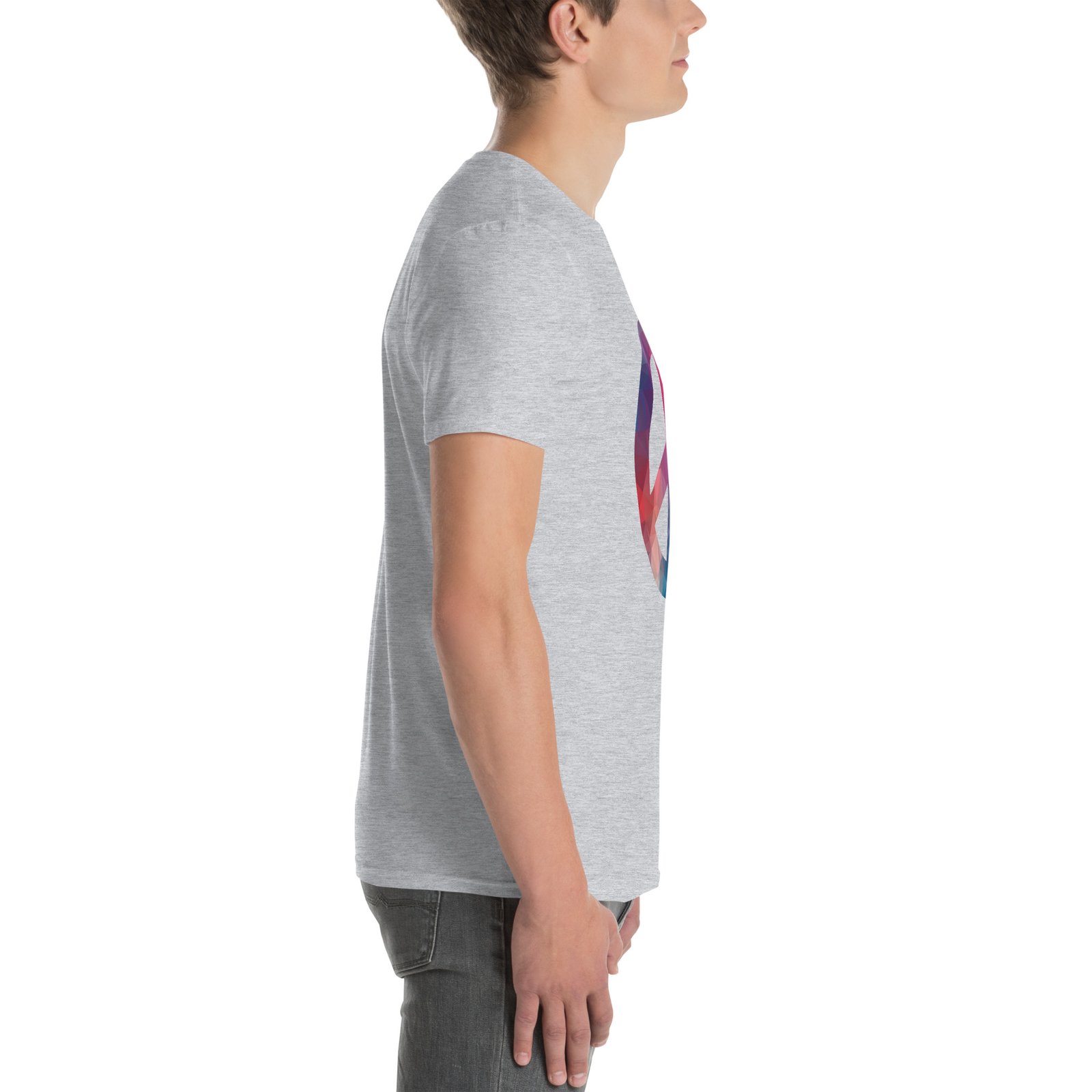 Bevel Peace Sign Short-Sleeve Unisex T-Shirt - Image 4