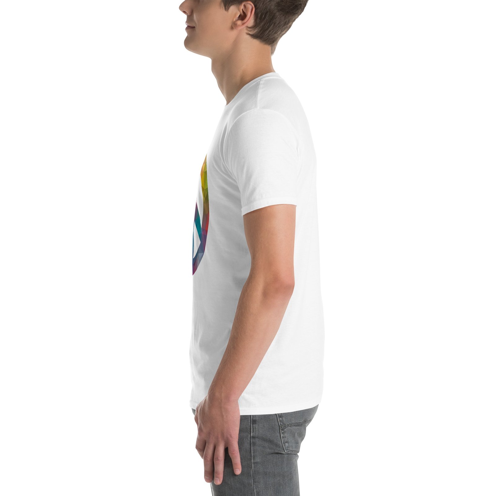 Bevel Peace Sign Short-Sleeve Unisex T-Shirt - Image 15