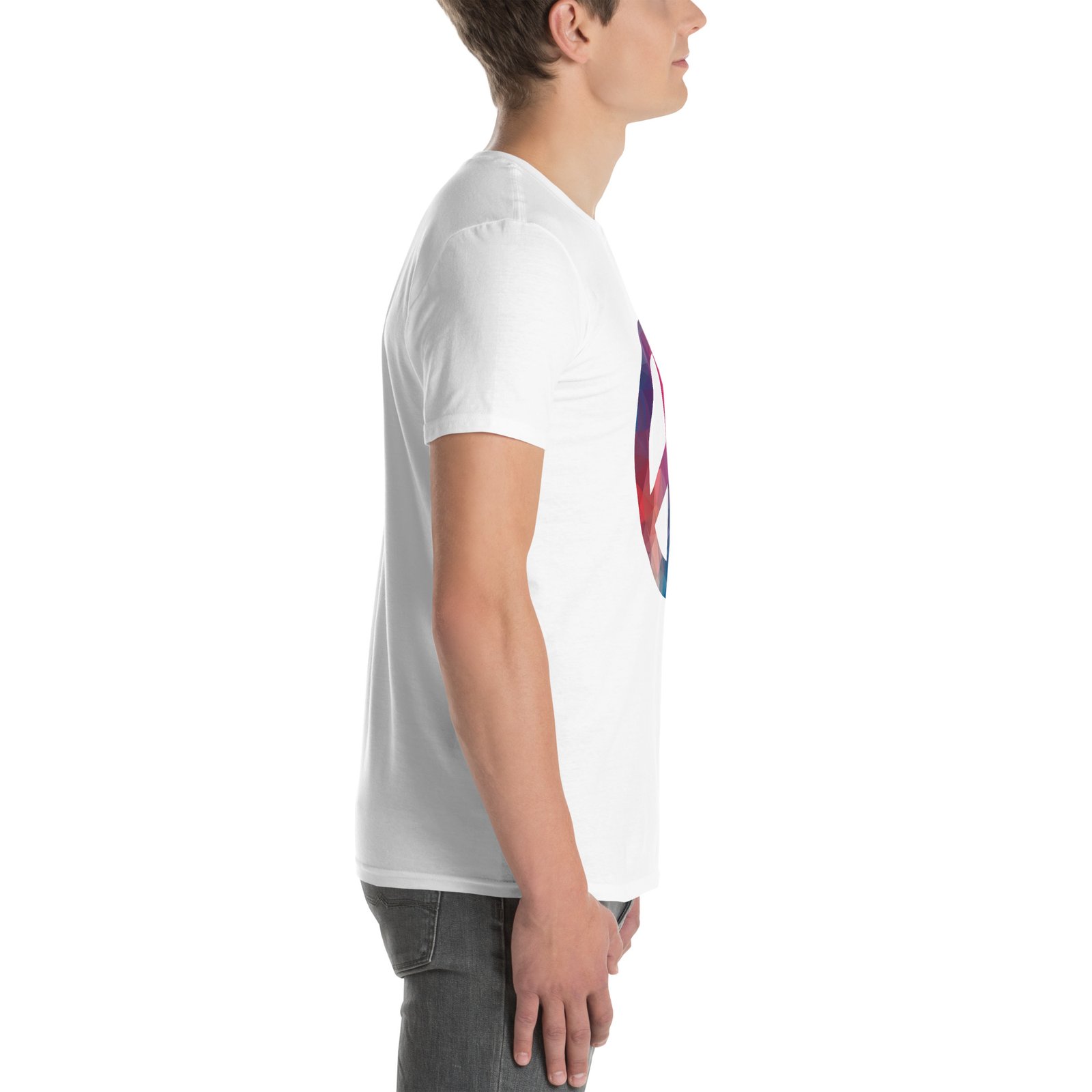 Bevel Peace Sign Short-Sleeve Unisex T-Shirt - Image 16