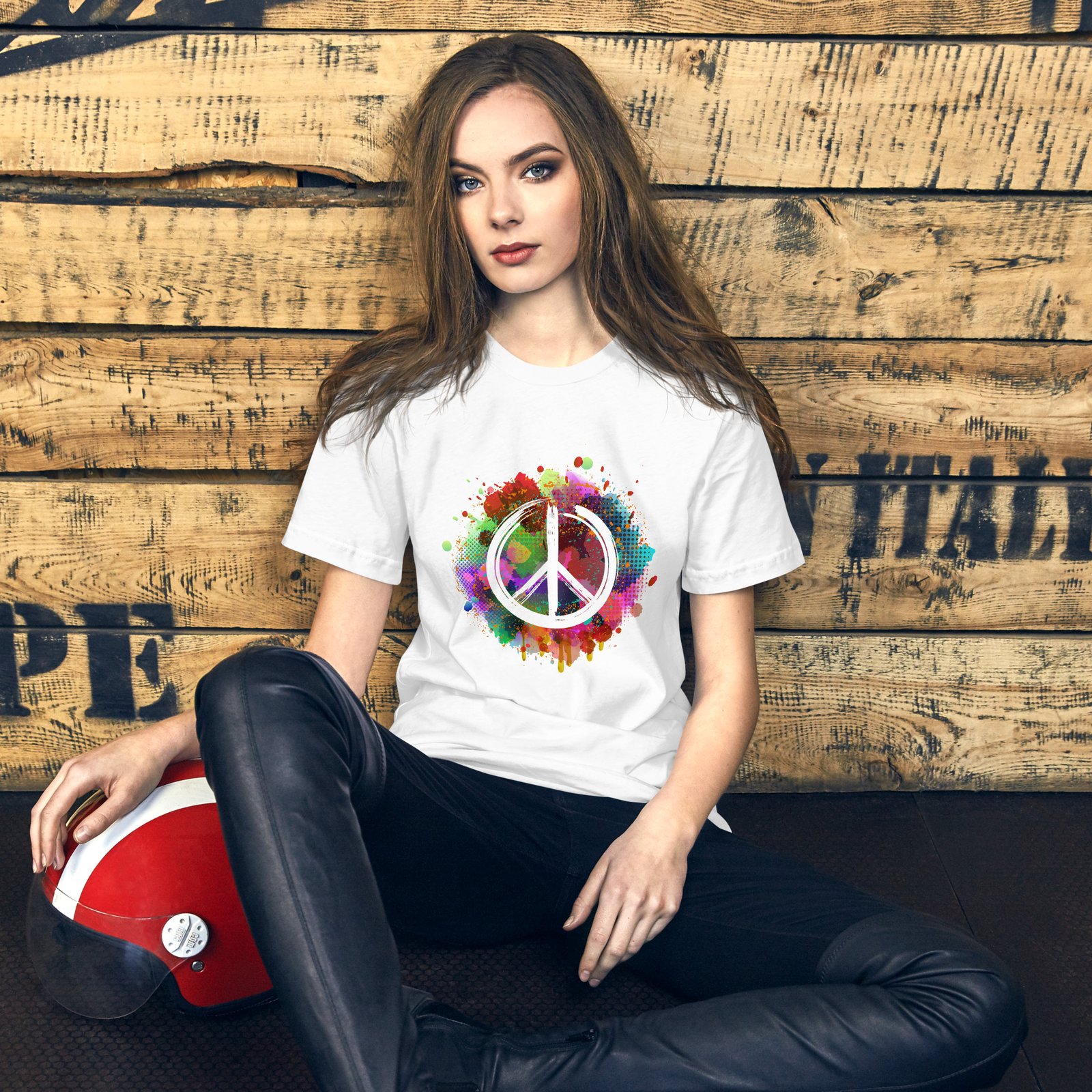 Splatter Peace Sign Unisex t-shirt