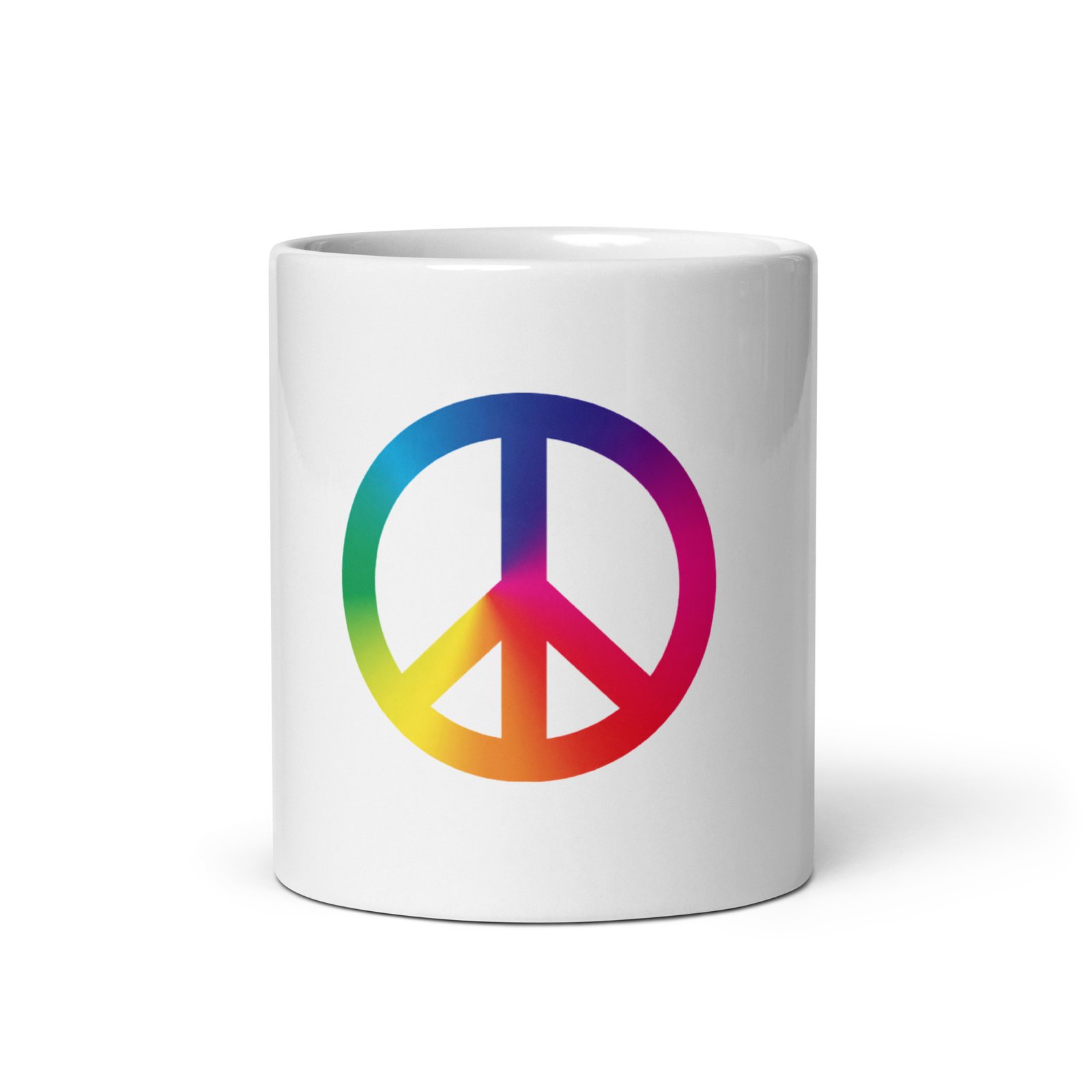 Tie Dye Peace Sign White glossy mug - Image 2
