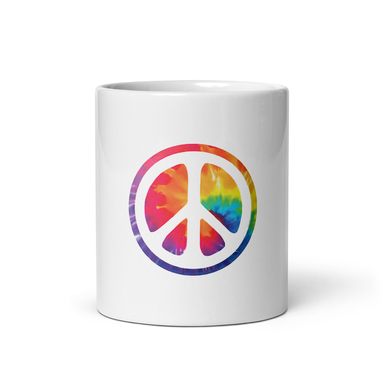 Retro Peace Sign White Glossy Mug - Image 10
