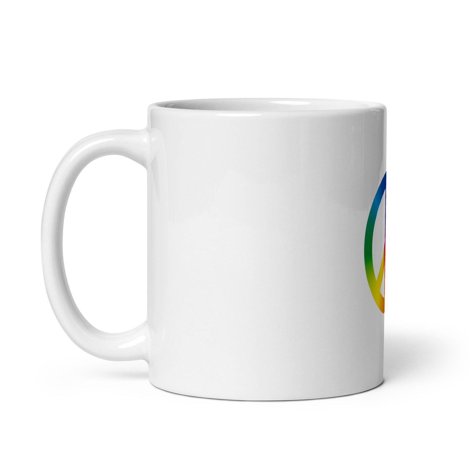 Tie Dye Peace Sign White glossy mug - Image 9