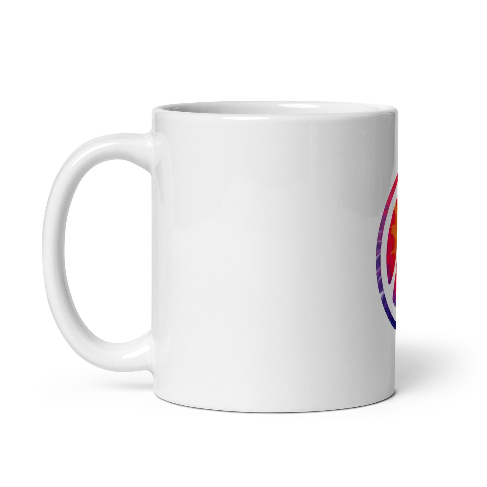 Retro Peace Sign White Glossy Mug - Image 9