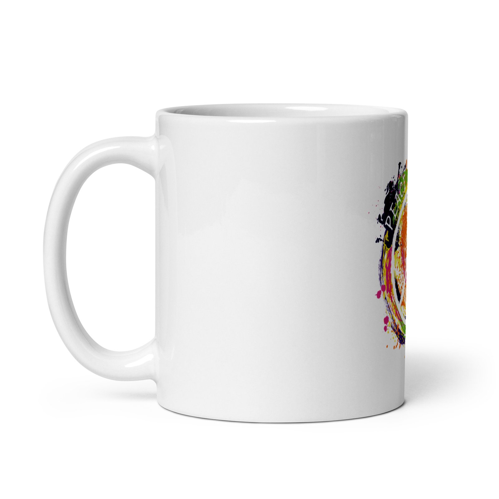 Swirl Peace Sign White glossy mug - Image 3