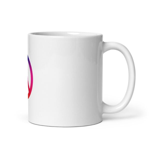 Tie Dye Peace Sign White glossy mug - Image 8